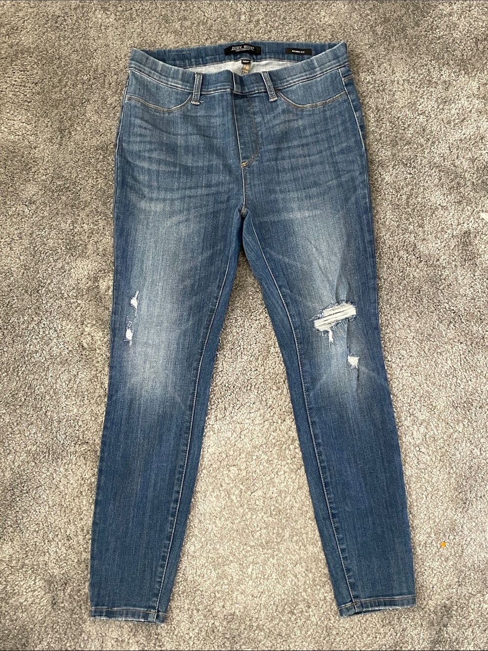 EC Judy Blue Pull On Skinny Fit Jeans - Medium Wash - Size 13/31